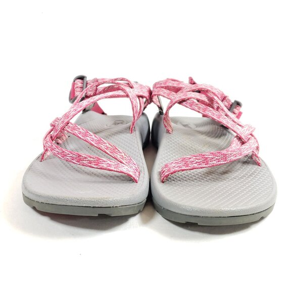 Chaco Womens Size 6 Adjustable Strap Outdoor Sandals Gray & Pink - Picture 6 of 9